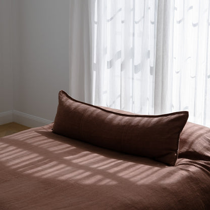 Luca Linen Long Lumbar - Clay