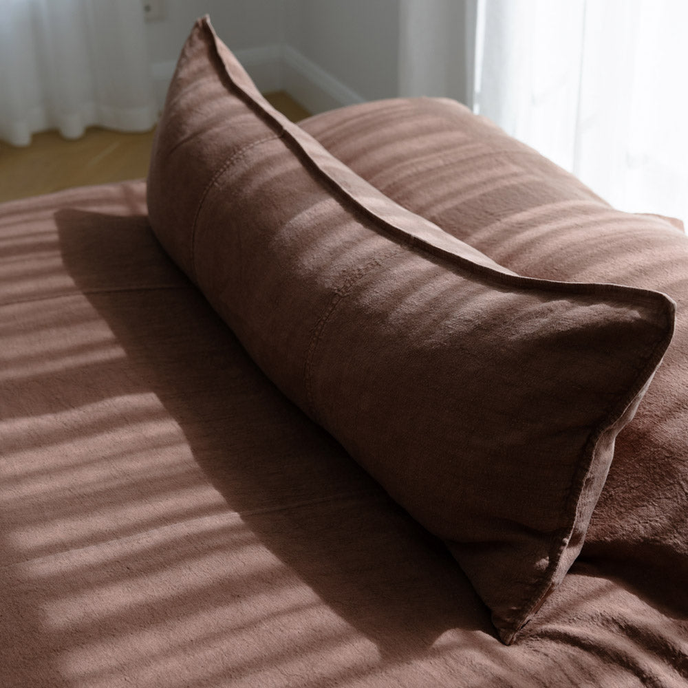 Luca Linen Long Lumbar - Clay