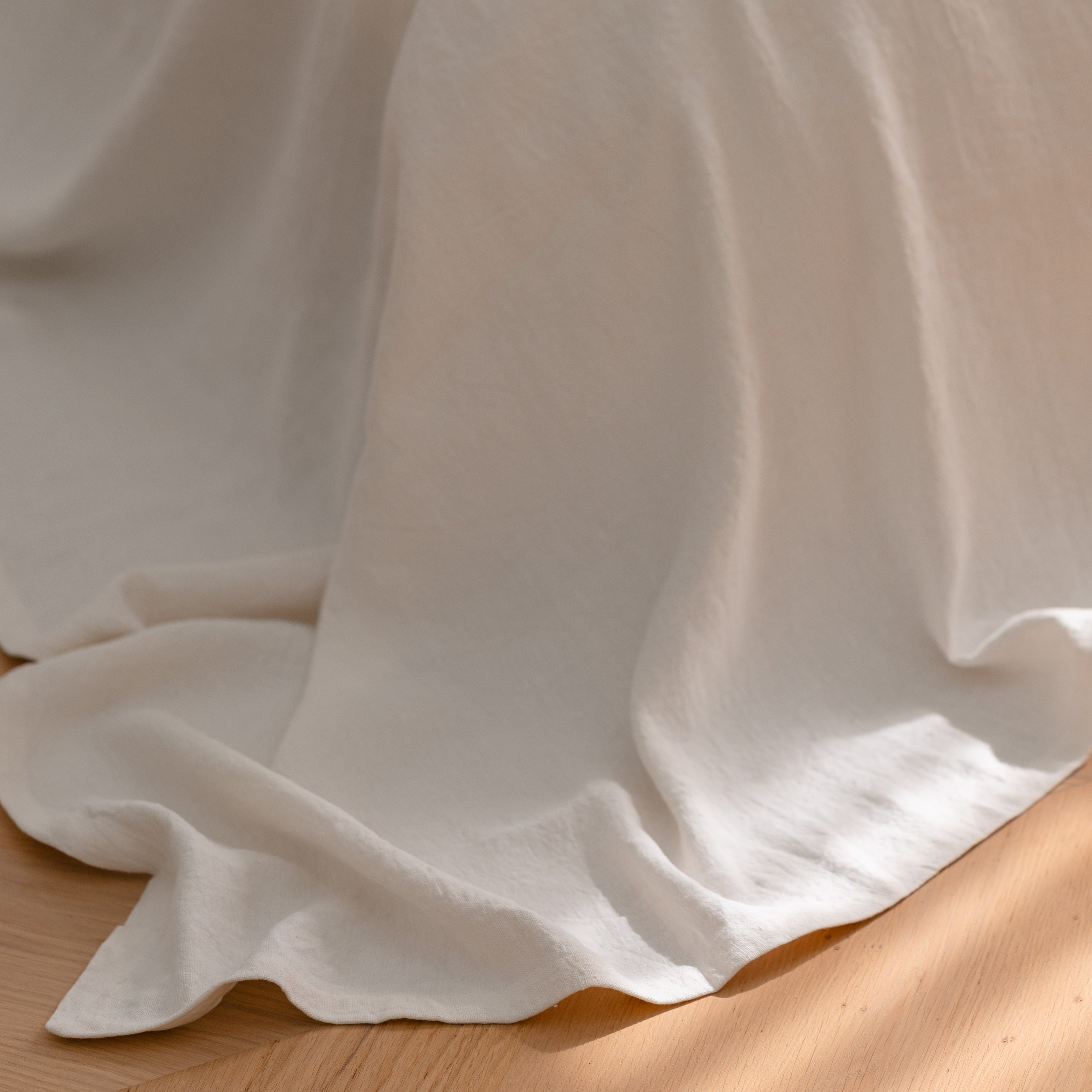 Luca Linen Bed Cover - Off White