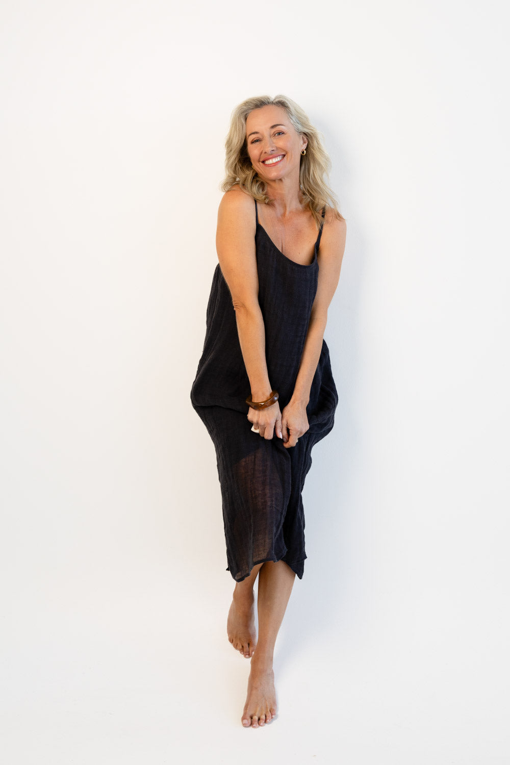 Luxe Linen Linen Midi - Midnight