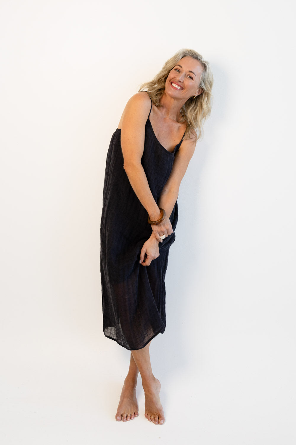 Luxe Linen Linen Midi - Midnight