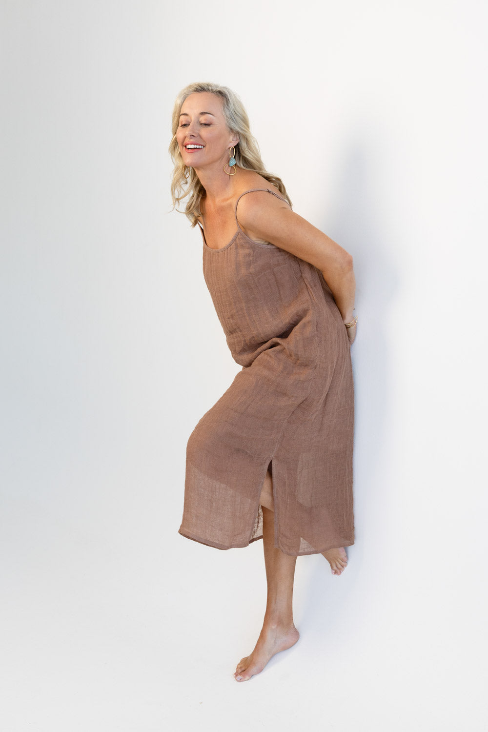 Luxe Linen Linen Midi - Clay