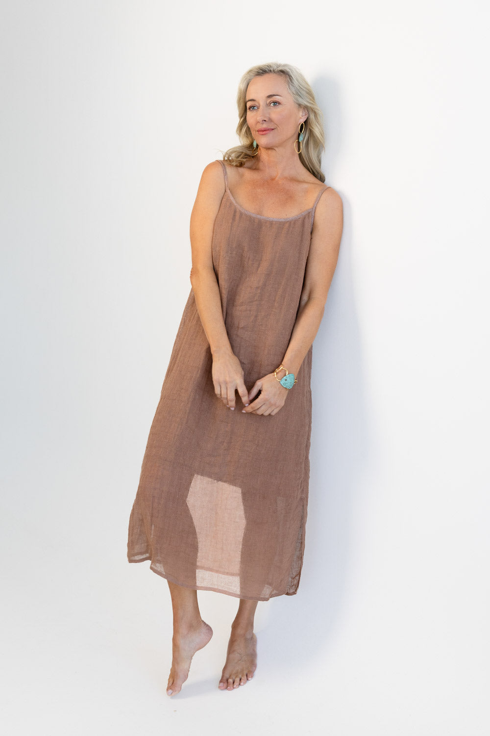 Luxe Linen Linen Midi - Clay