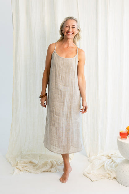 Luxe Linen Linen Midi - Natural