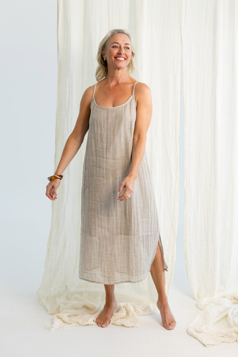 Luxe Linen Linen Midi - Natural