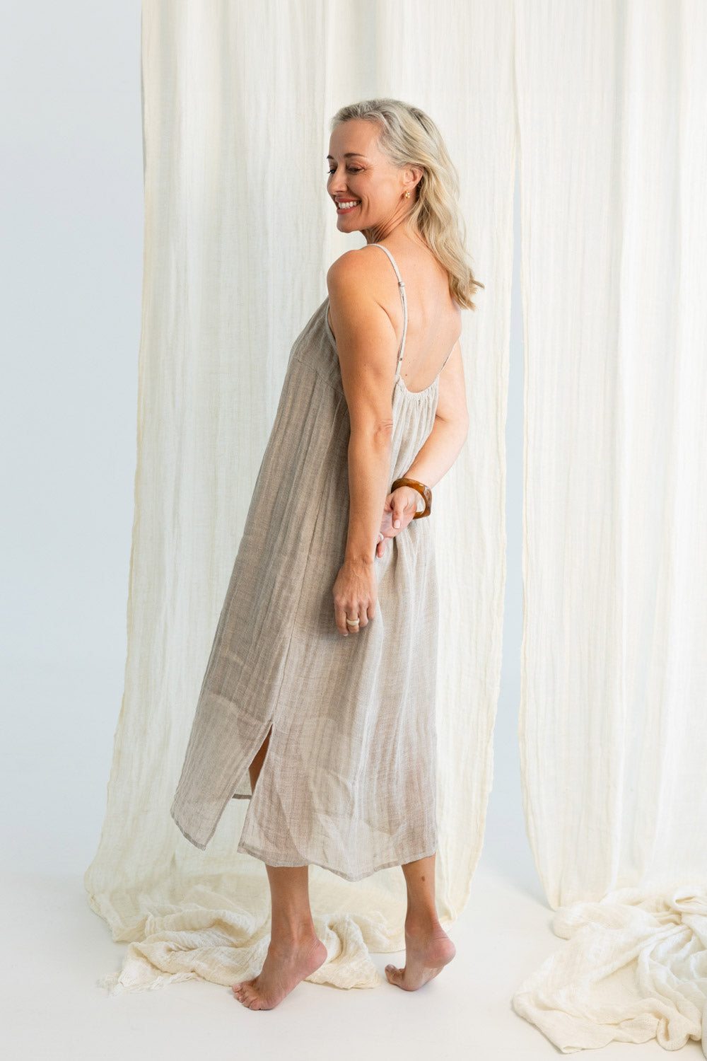 Luxe Linen Linen Midi - Natural