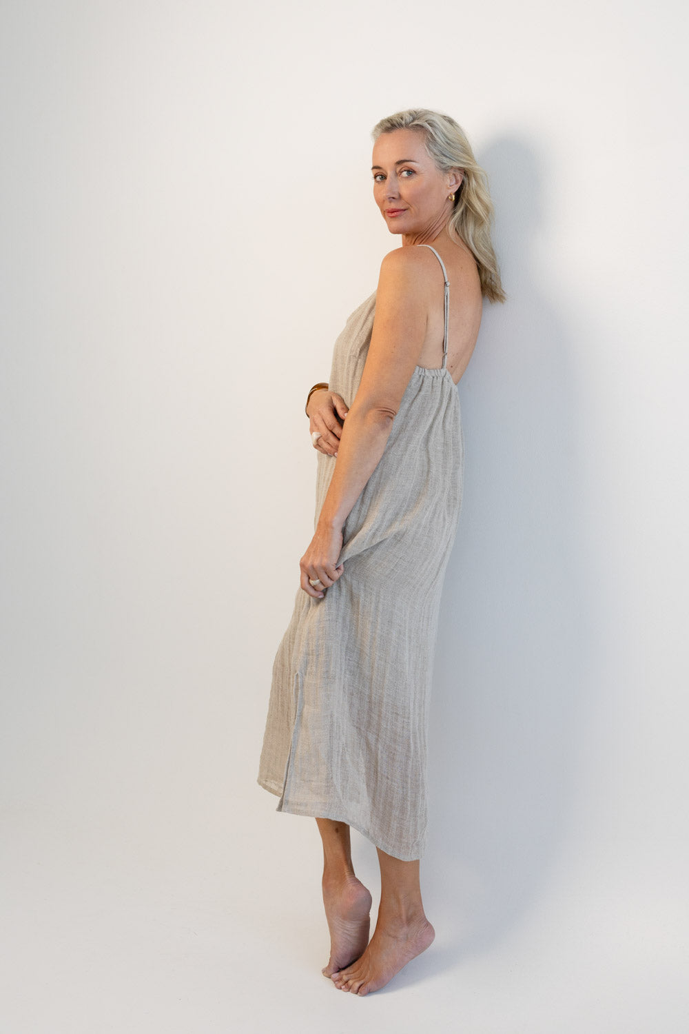 Luxe Linen Linen Midi - Natural