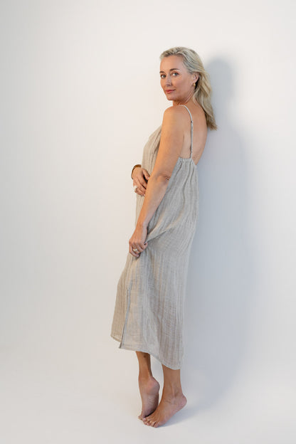 Luxe Linen Linen Midi - Natural