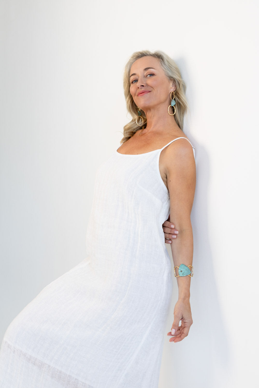Luxe Linen Linen Midi - Off White
