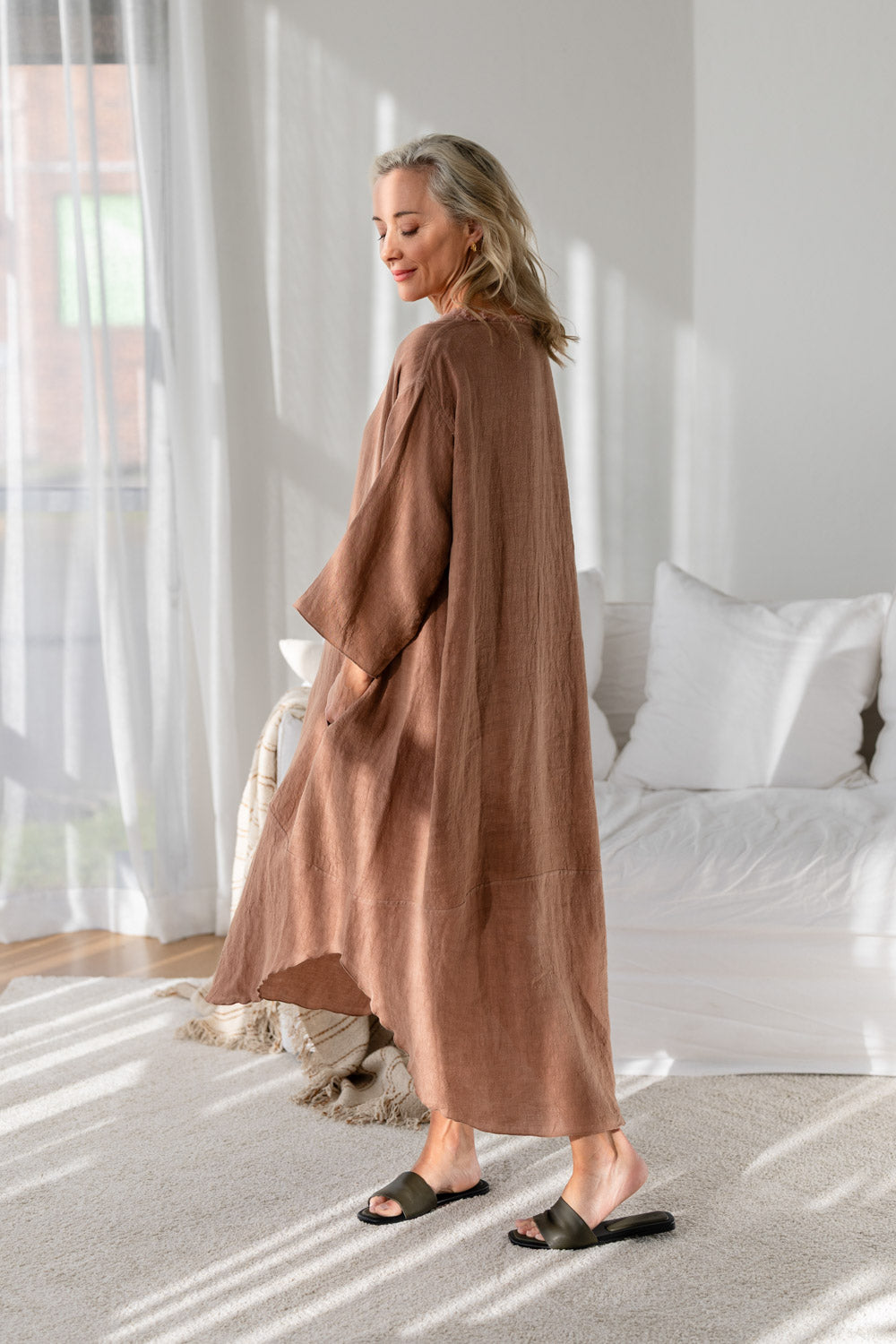 The Malle Linen Dress - Clay
