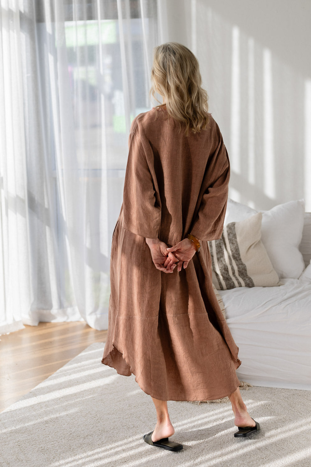 The Malle Linen Dress - Clay