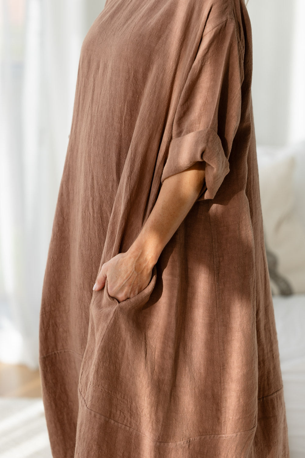 The Malle Linen Dress - Clay