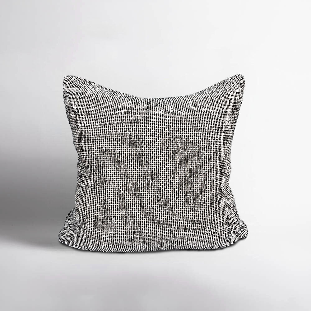Verdure Linen Cushion - Natural/Black