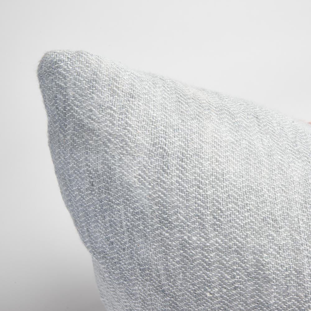 Tallows Linen Cushion - Natural/Ochre/Blue