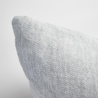 Tallows Linen Cushion - Natural/Ochre/Blue