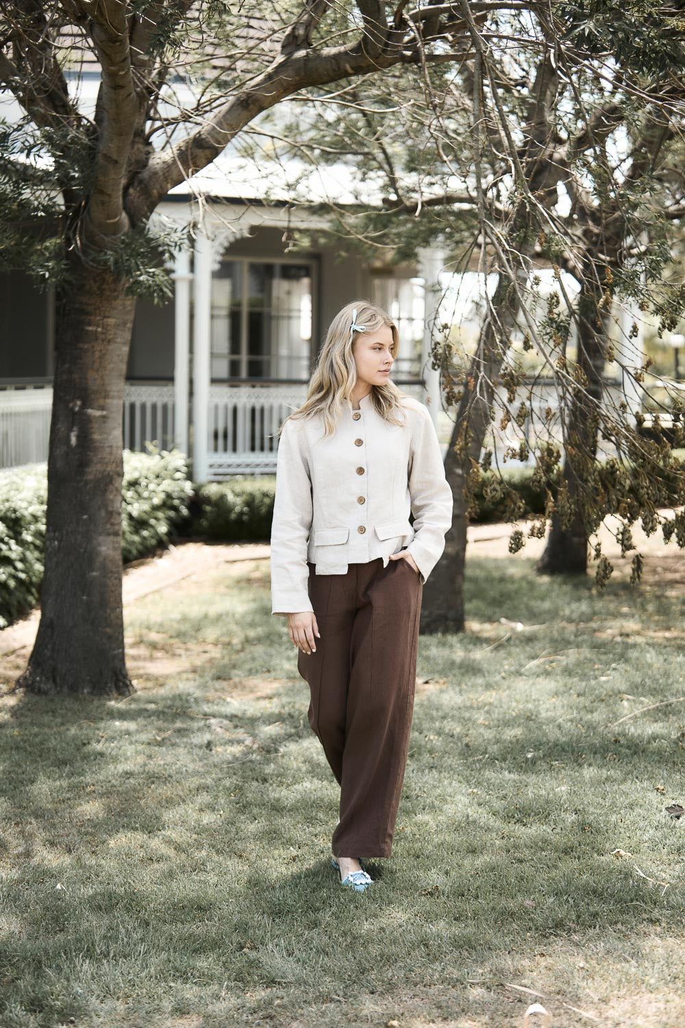 Tailored Linen Pant - Chocolate – Eadie Lifestyle