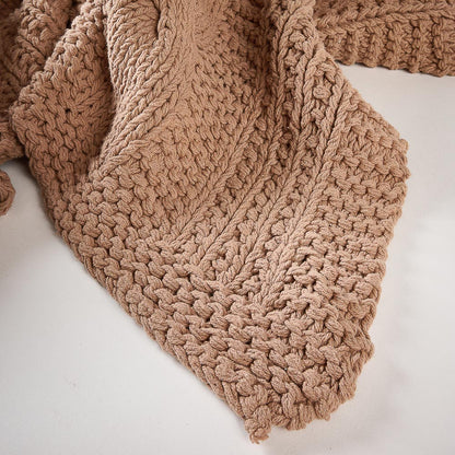 Heirloom Hand Knitted Throw - Clay