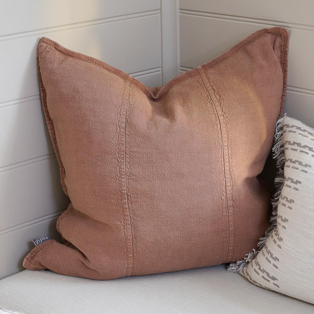 Luca® Linen Cushion - Clay