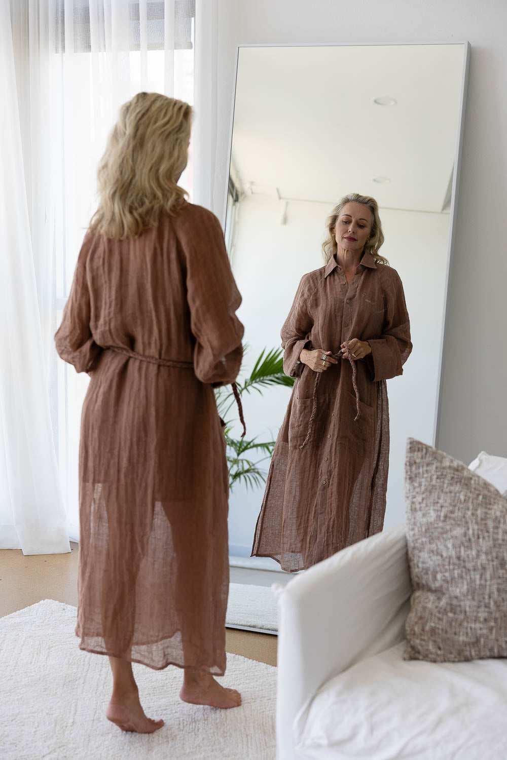 Desert Linen Duster - Clay