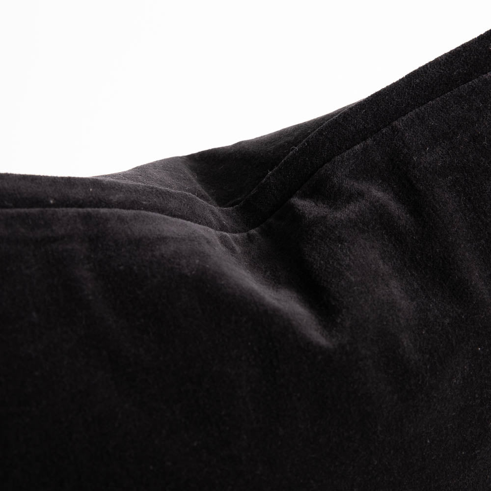 Evelyn Velvet Long Lumbar- Black
