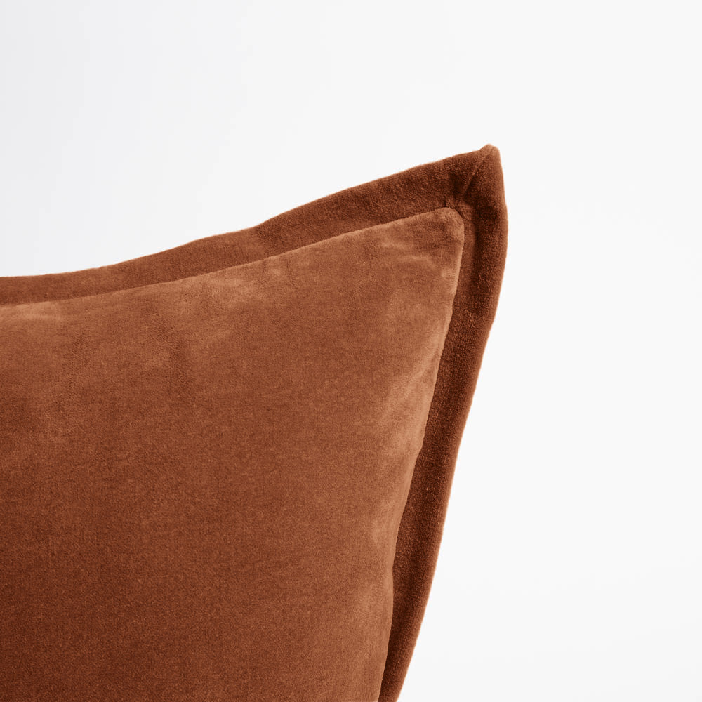 Evelyn Velvet Cushion - Nutmeg