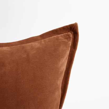 Evelyn Velvet Cushion - Nutmeg