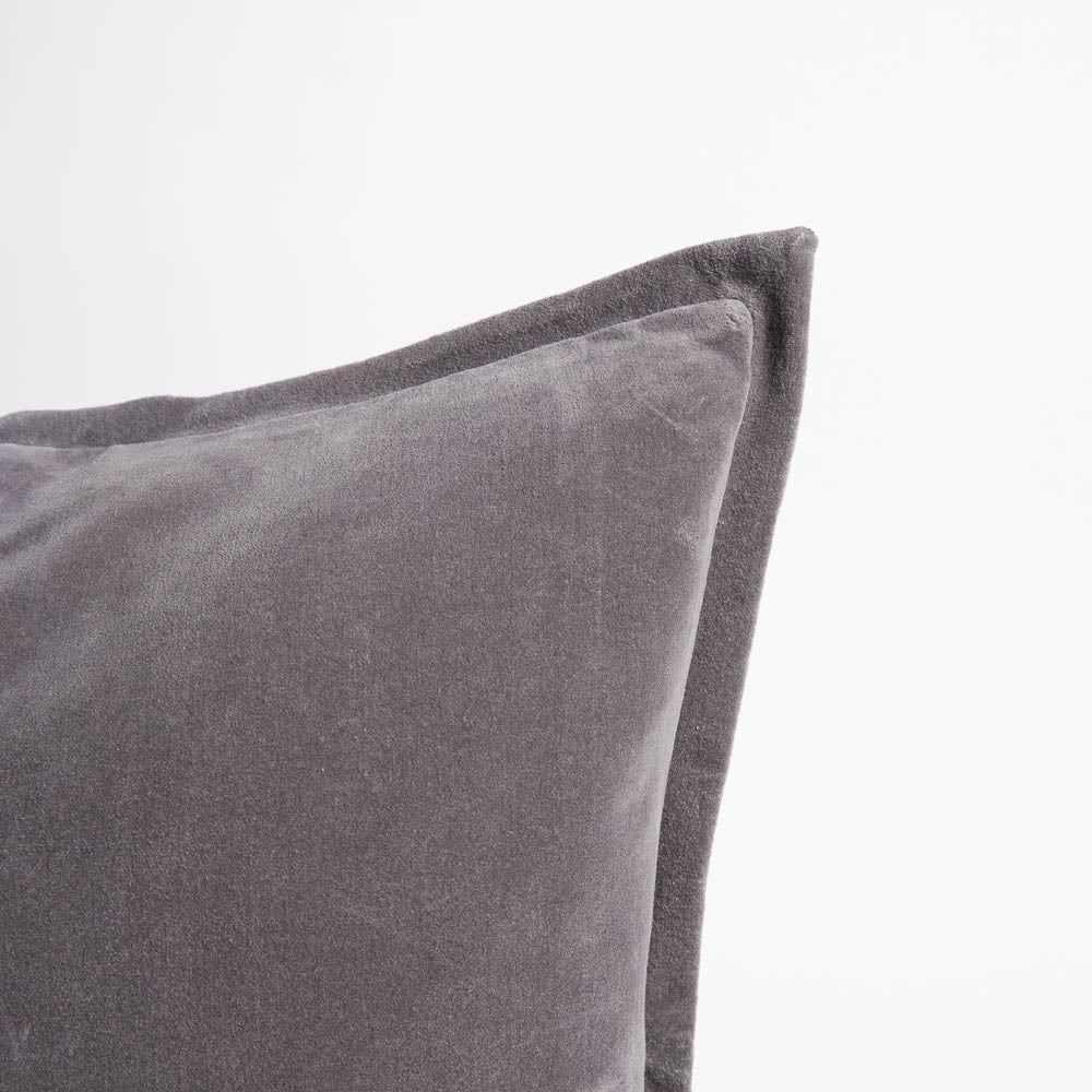 Evelyn Velvet Cushion - Slate