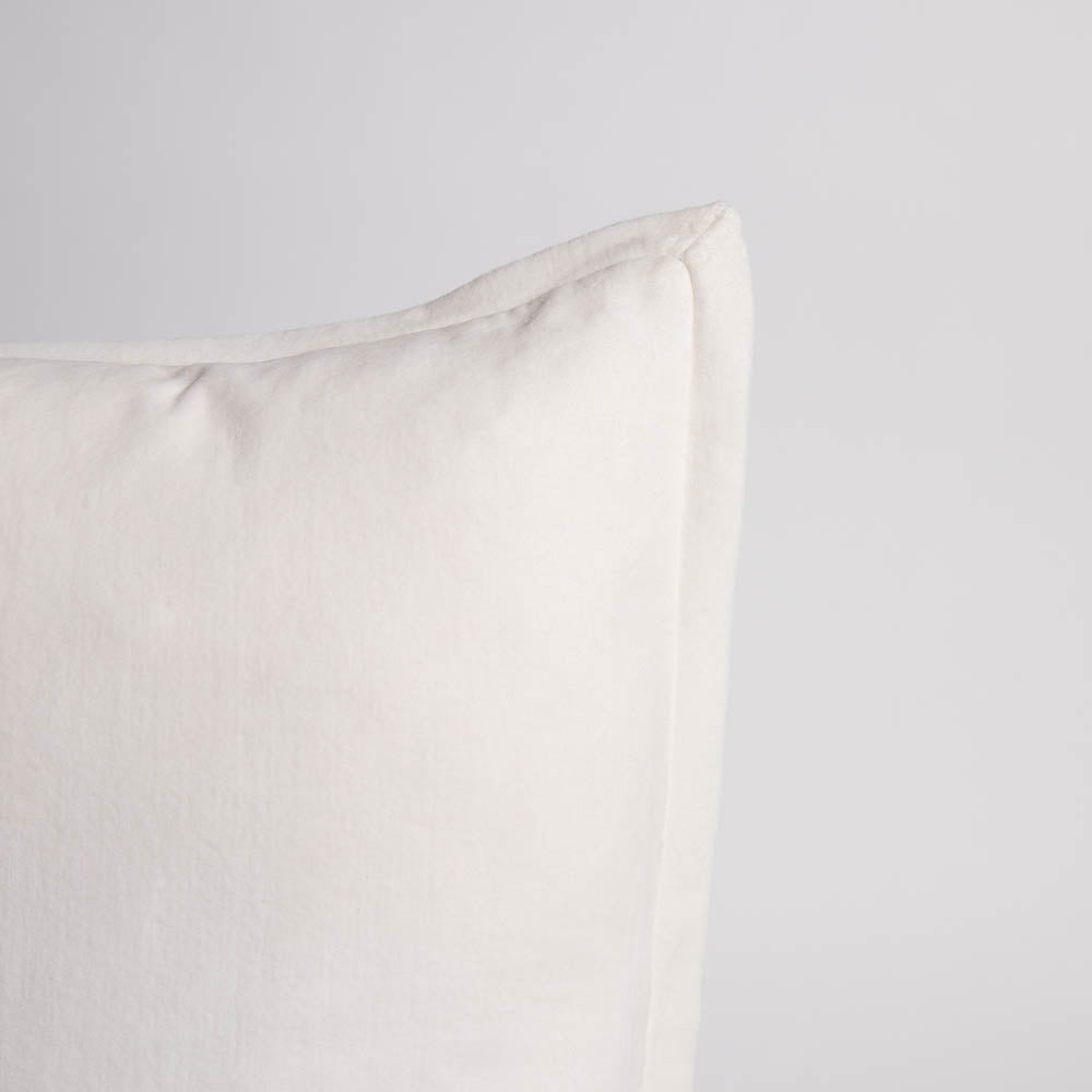 Evelyn Velvet Long Lumbar- White