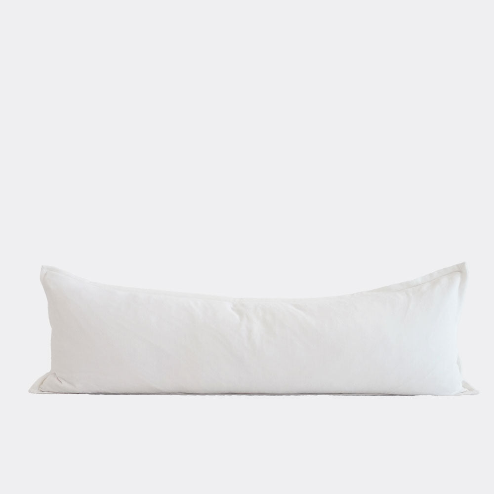 Evelyn Velvet Long Lumbar- White