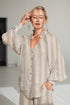 Mika Linen Blouse - Natural - Eadie Lifestyle