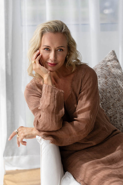 Mode Linen Dress - Clay