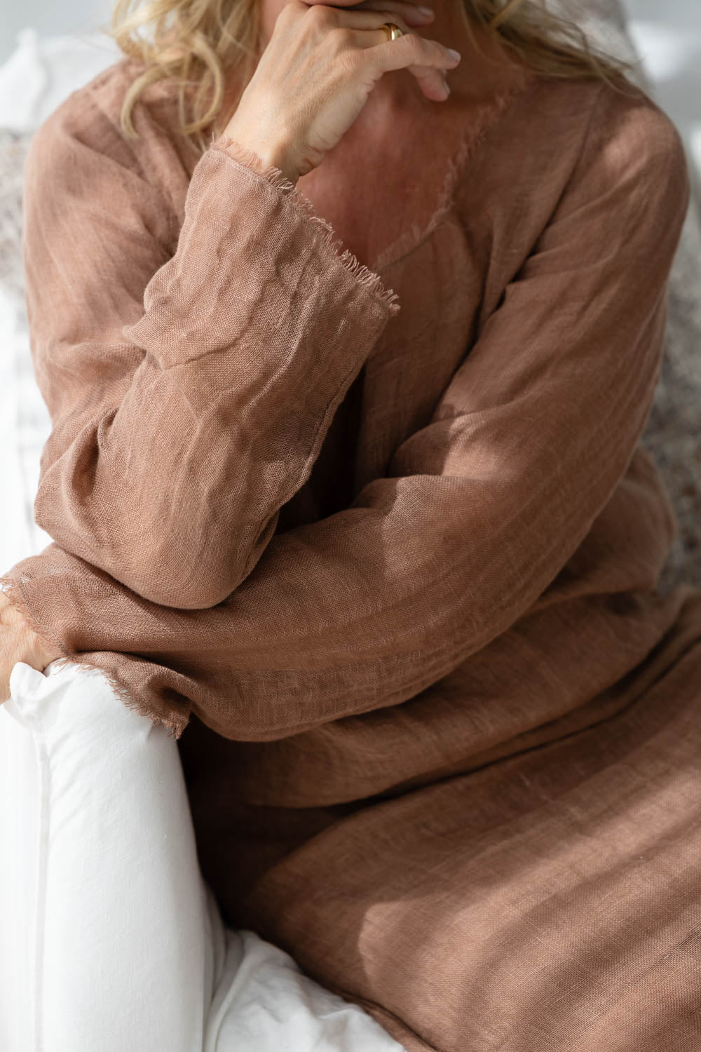 Mode Linen Dress - Clay