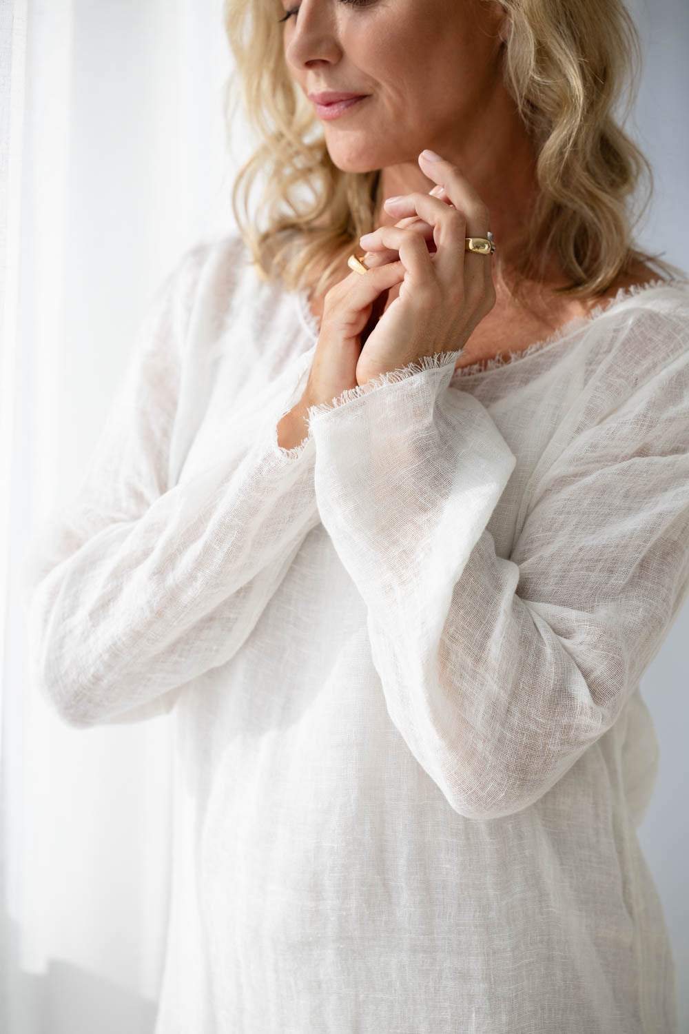 Mode Linen Dress - Off White