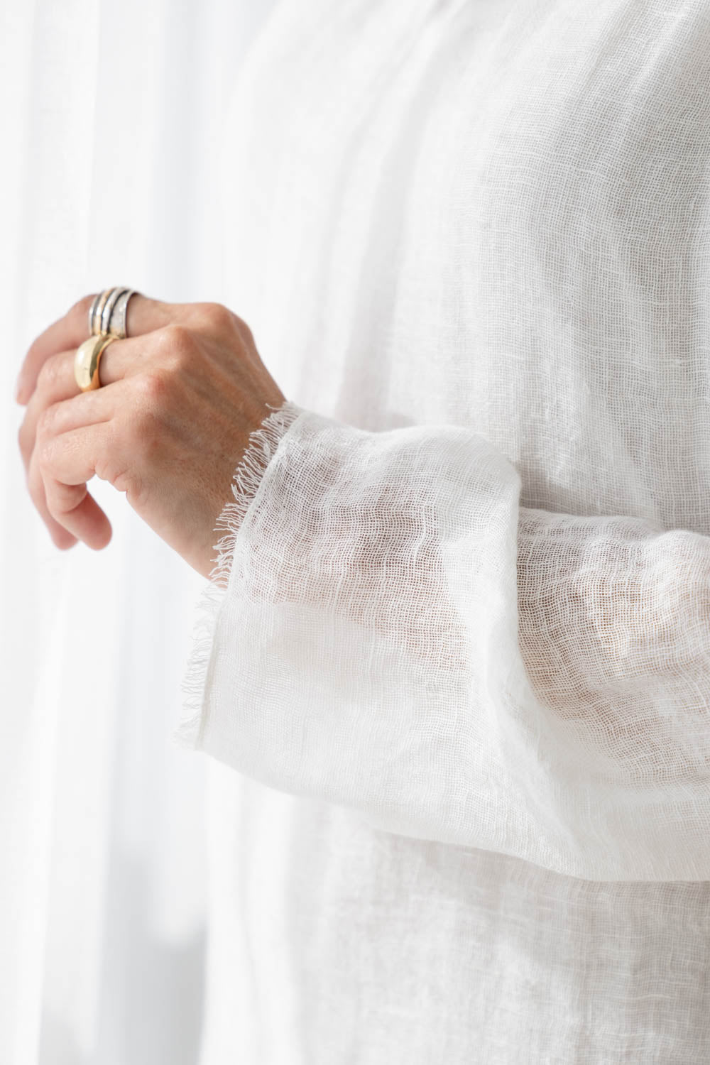 Mode Linen Dress - Off White