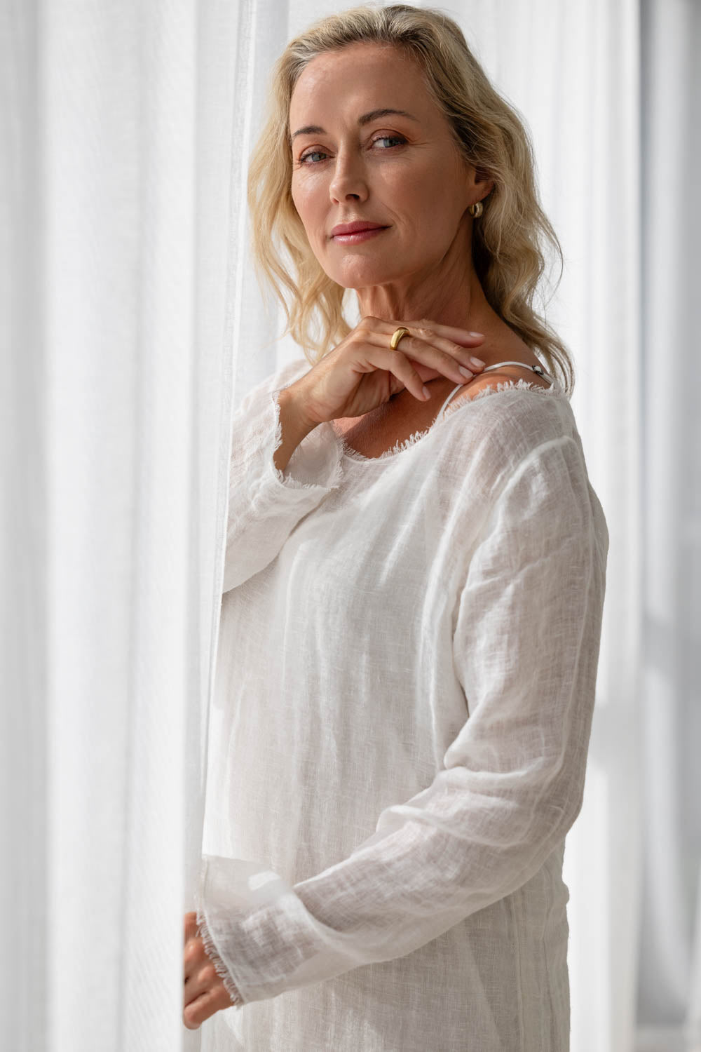 Mode Linen Dress - Off White