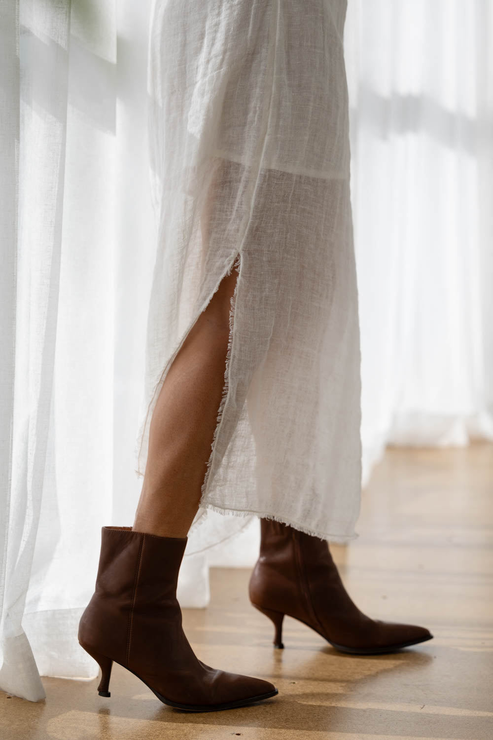 Mode Linen Dress - Off White
