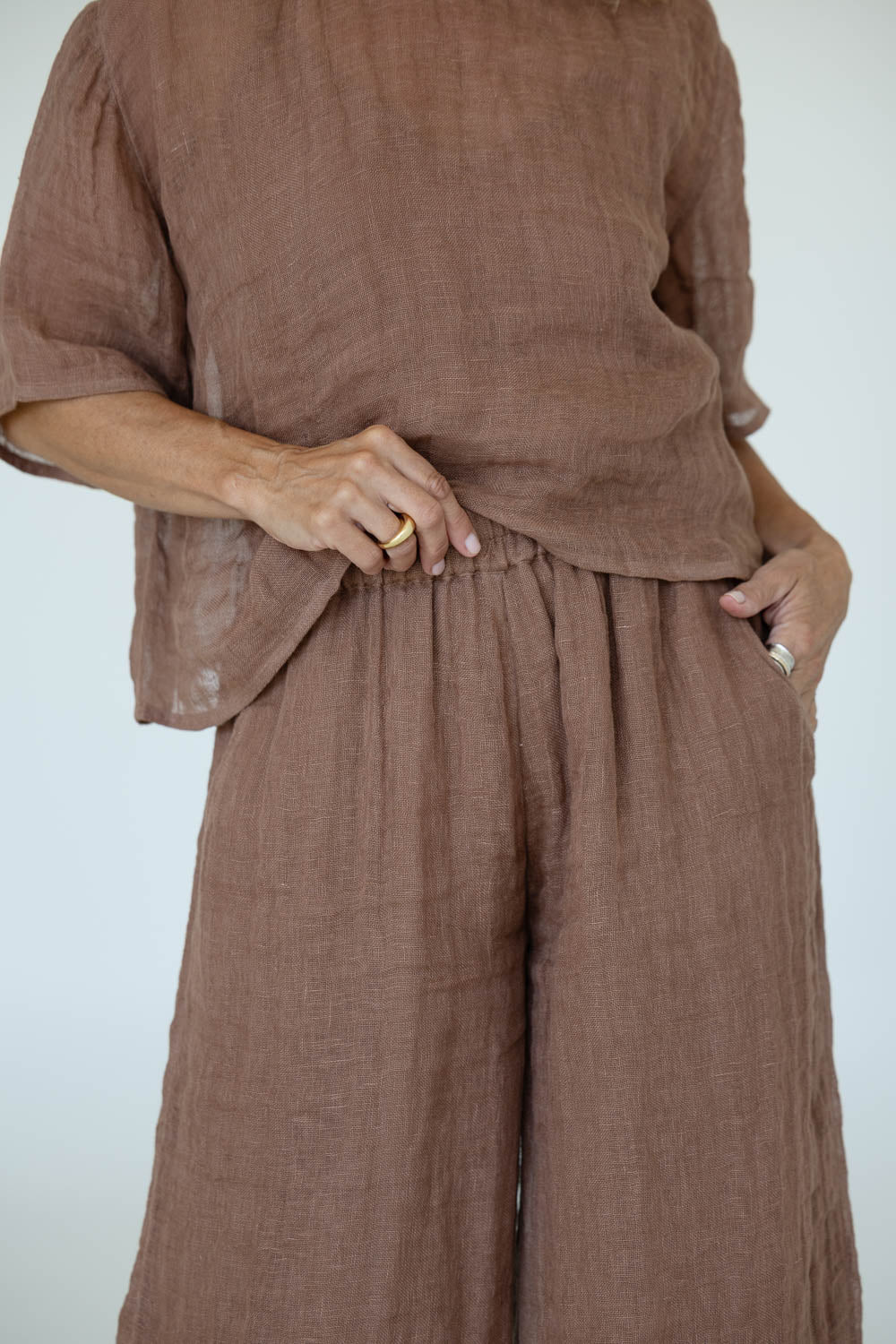 Arana Linen Pant - Clay - Eadie Lifestyle