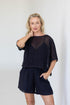 Olivia Linen Top - Midnight - Eadie Lifestyle