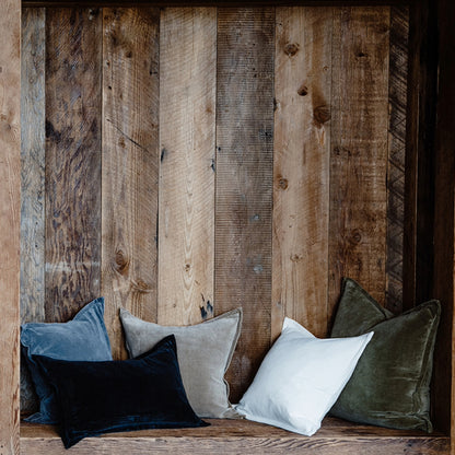 Evelyn Velvet Cushion - Off-White