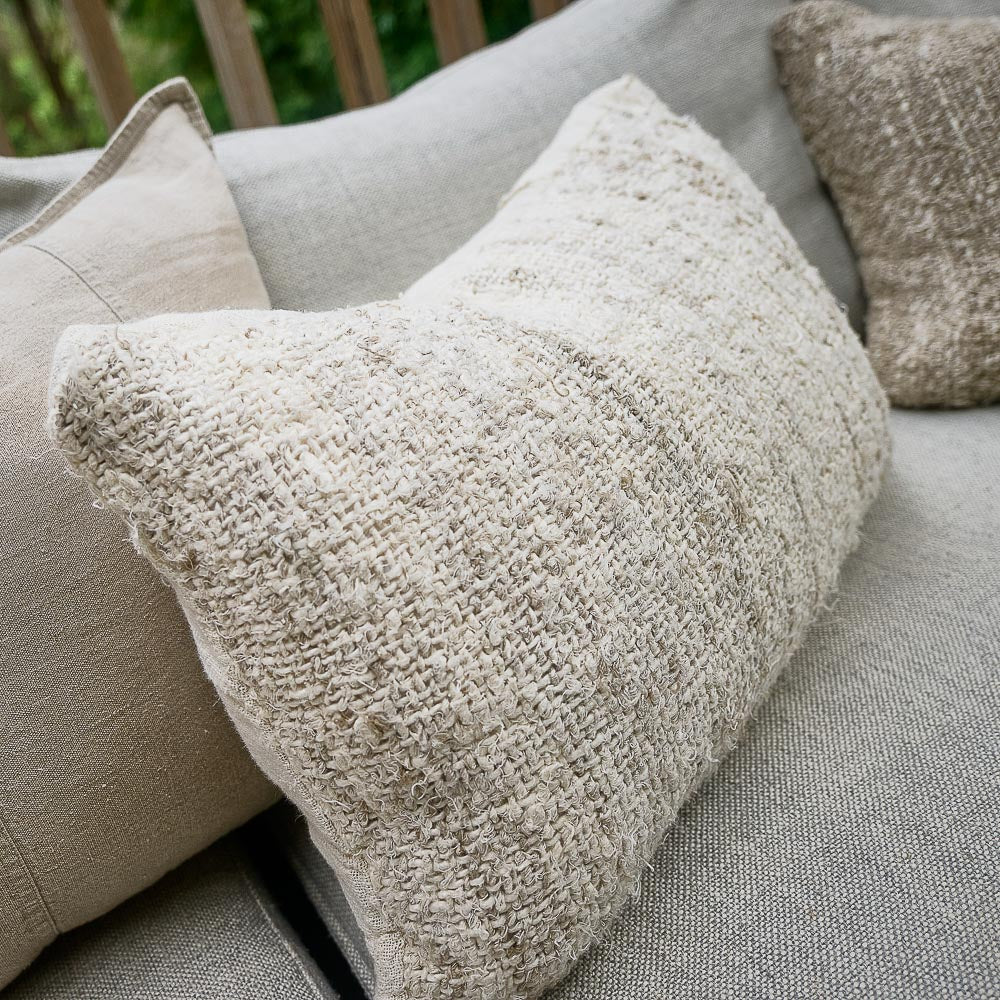 Wabi Cushion - 100% Recycled Linen, Ivory