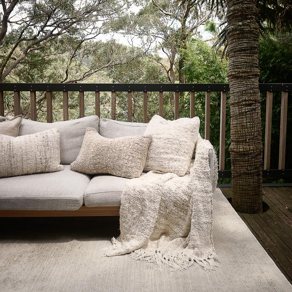 Wabi Cushion - 100% Recycled Linen, Ivory