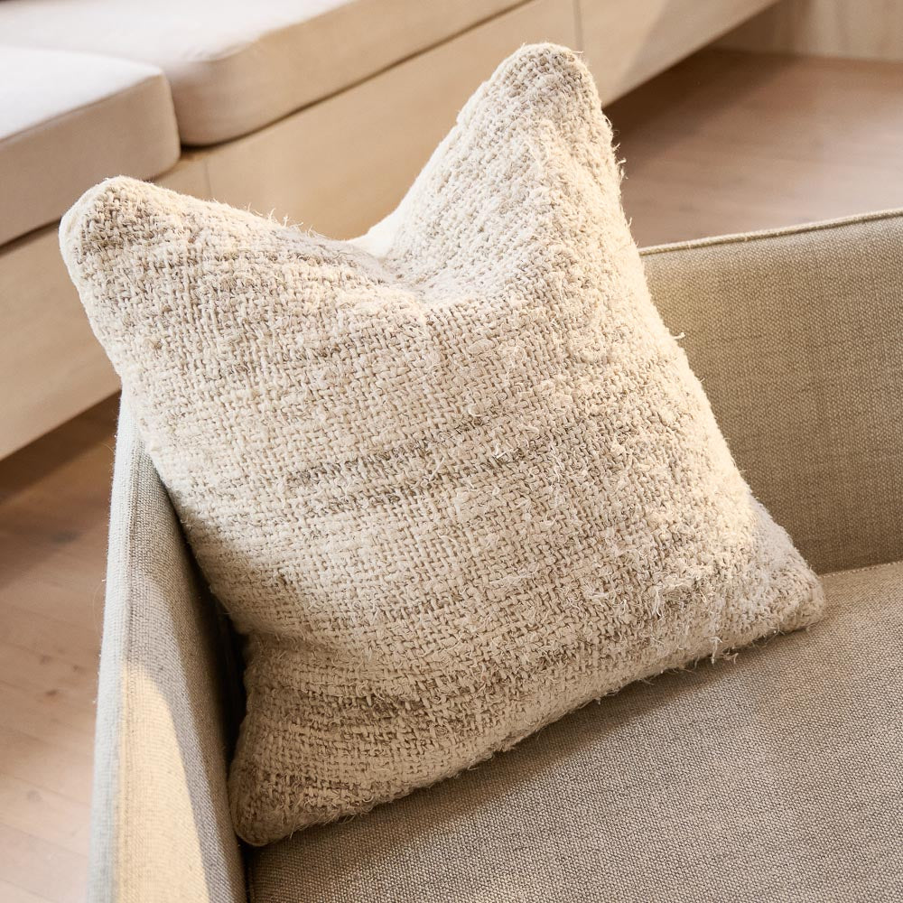 Wabi Cushion - 100% Recycled Linen, Ivory