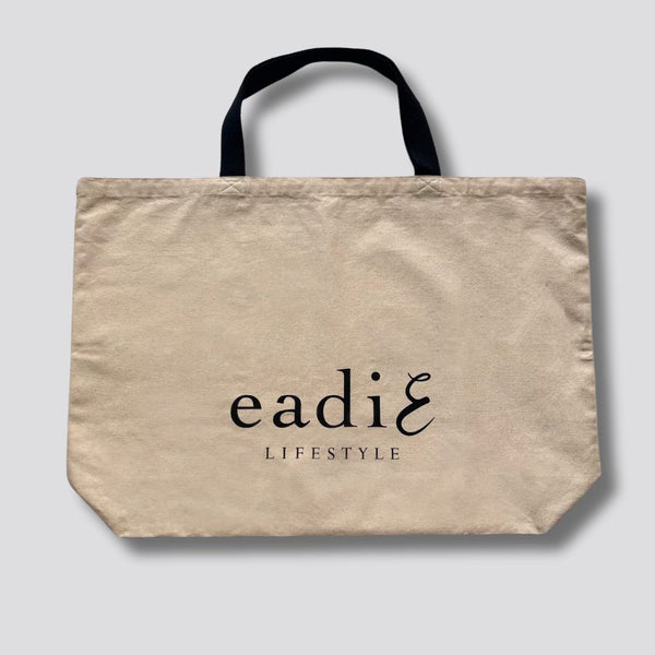 Oversized Tote Bag with printed Eadie Logo – Eadie Lifestyle