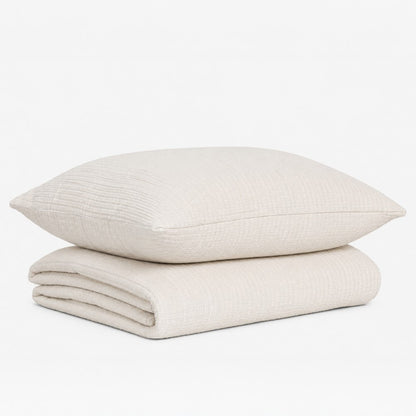 Ease Quilted Bed Cover Set - White/White
