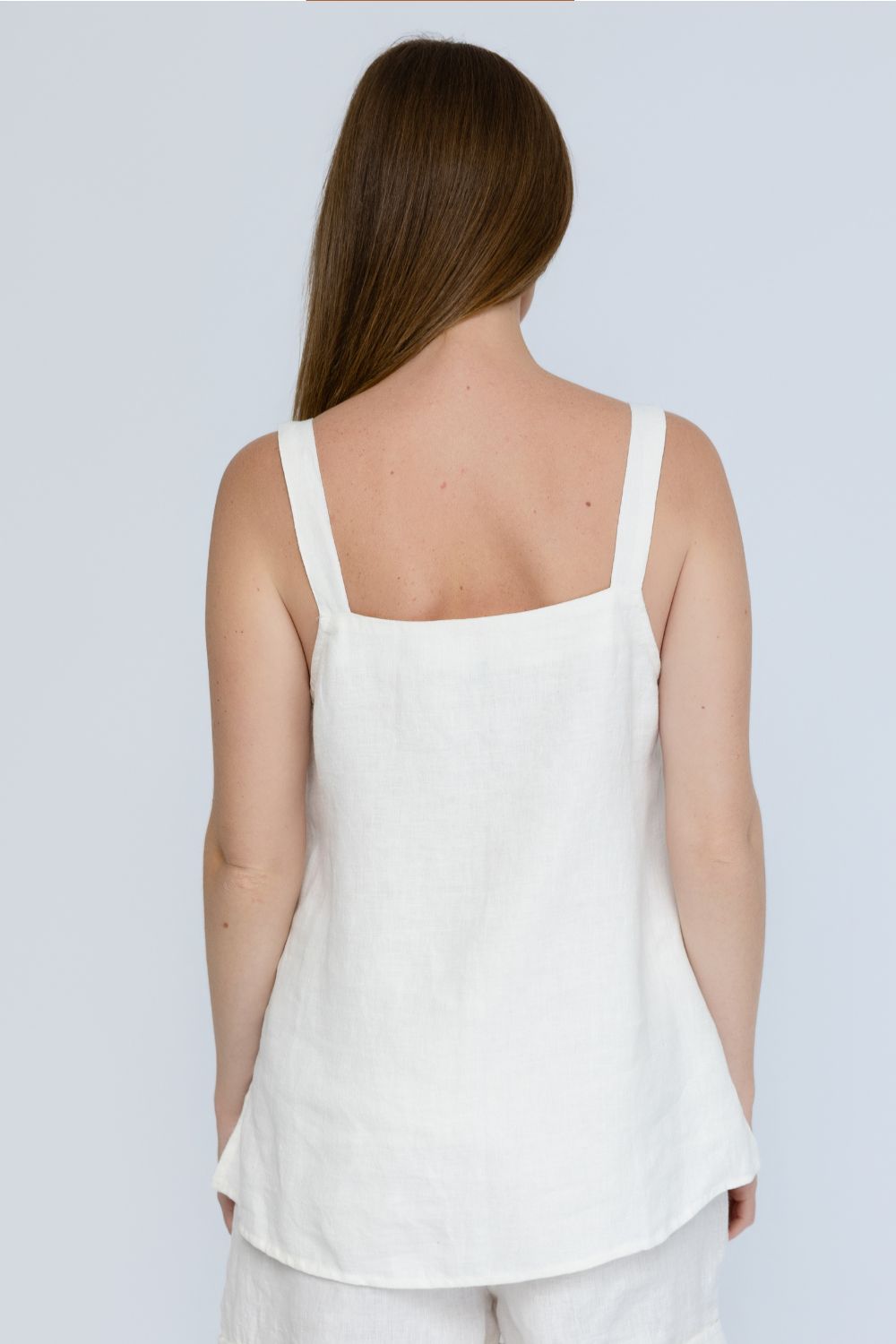 Elodie Linen Top - Off White