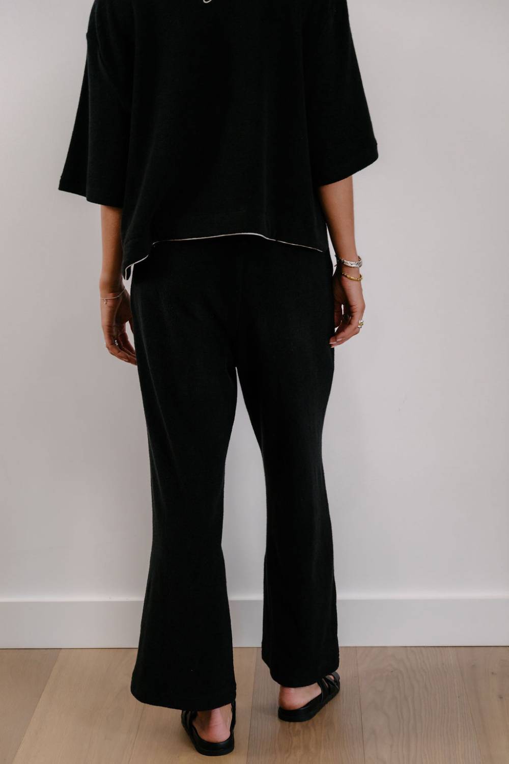 Empire Axis Pants - Black with White Piping