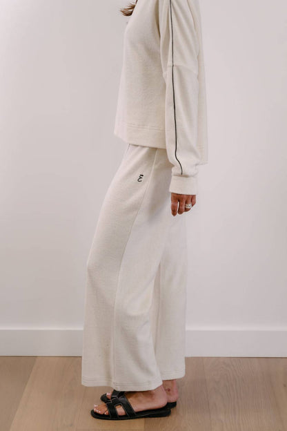 Empire Axis Pants - White with Black Piping