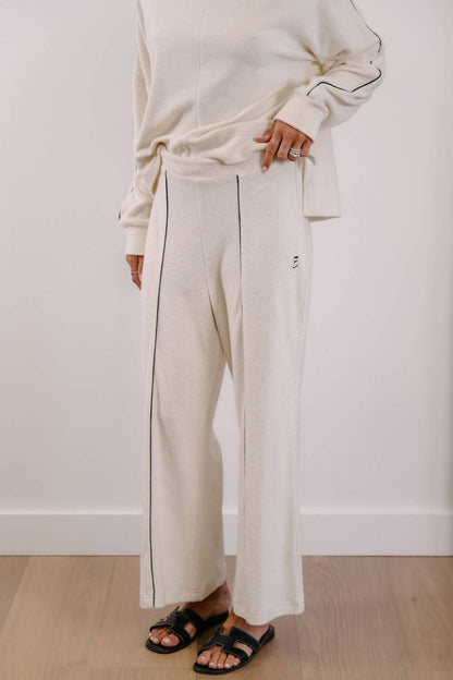 Empire Axis Pants - White with Black Piping