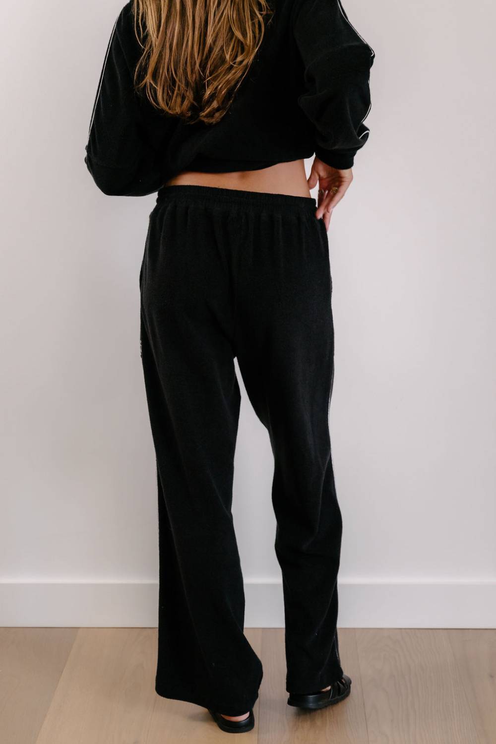 Empire Classic Lounger Pant - Black with White Piping