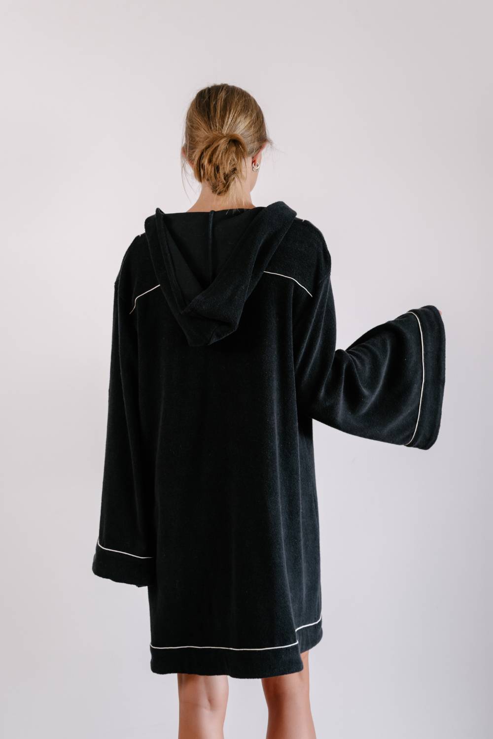 Empire State-Ment Mini - Black with White Piping